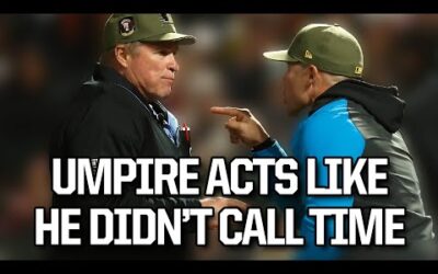 Umpire calls timeout then acts like he didn’t call timeout, a breakdown