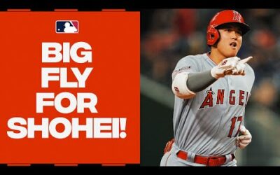 459!! Shohei Ohtani CRUSHES a game-tying homer!! He also ties the lead for MOST home runs in the AL!