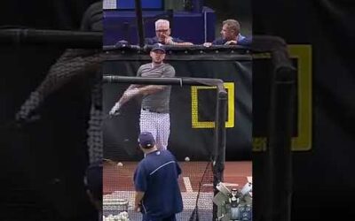 HOW IS THIS POSSIBLE!?! Matt Joyce hits ball BACK into pitching machine!