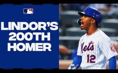 IT’S OUTTA HERE! Francisco Lindor hits his 200th home run!