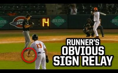 Runner obviously relays signs to hitter, a breakdown