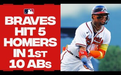 The Braves hit 5 homers in 1st 10 at-bats! (Ronald Acuña Jr. goes deep twice!)