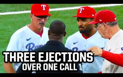 Umpire ejects three Rangers at same time, a breakdown