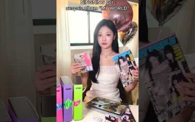 Unboxing ‘MY WORLD’ Album with NPC aespa 🫶 #aespa #에스파 #MYWORLD #aespa_MYWORLD #shorts