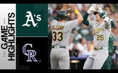 A’s vs. Rockies Game Highlights (7/29/23) | MLB Highlights