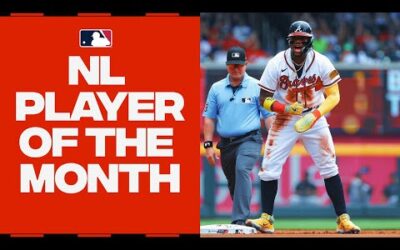 We’re watching history! Ronald Acuña Jr. wins NL Player of the Month for June!