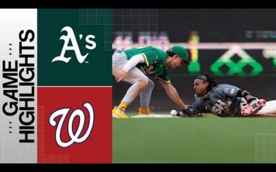 A’s vs. Nationals Game Highlights (8/12/23) | MLB Highlights