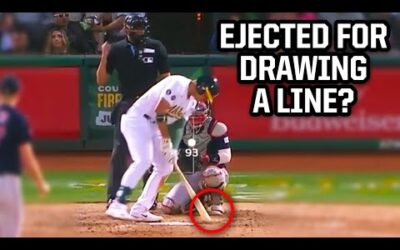 Batter ejected for drawing a line, a breakdown