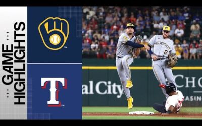 Brewers vs. Rangers Game Highlights (8/19/23) | MLB Highlights