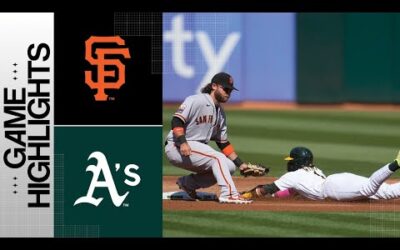 Giants vs. A’s Game Highlights (8/5/23) | MLB Highlights