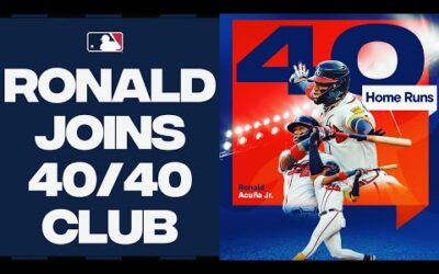 40 homers!! Ronald Acuña Jr. is the FIRST PLAYER EVER to record 40 homers and 60 steals in a season!