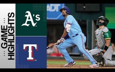 A’s vs. Rangers Game Highlights (9/10/23) | MLB Highlights