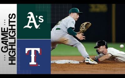 A’s vs. Rangers Game Highlights (9/8/23) | MLB Highlights