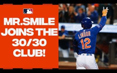 Francisco Lindor hits the joins the 30/30 club by hitting TWO homers!