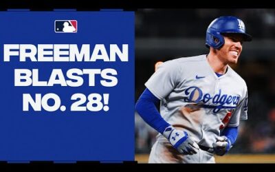 Freddie Freeman makes a baseball FLY for the 28th time this season!