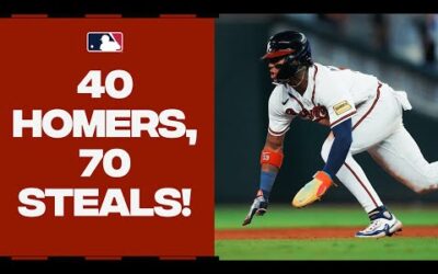 HISTORY! Ronald Acuña Jr. becomes the first member of the 40/70 club!