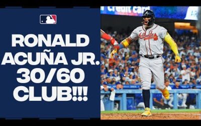 Ronald Acuña Jr. SLAMS his way into HISTORY!! Braves star is the 1st member of the 30 HR/60 SB club!