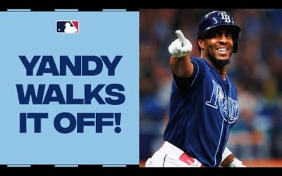 Straight flexin’! Yandy Diaz walks it off for the Rays!