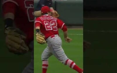 The Angels infield turns a beautiful double play. 👏