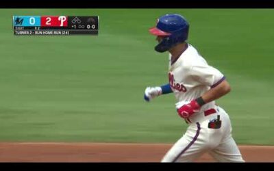 Trea Turner CRUSHES the first pitch he sees! He has 9 homers in his last 10 games!