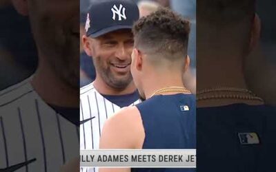 Willy Adames did not let the moment pass to meet his idol, Derek Jeter! 😃