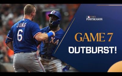 All 11 runs from the Rangers DOMINANT performance in ALCS Game 7. 😤