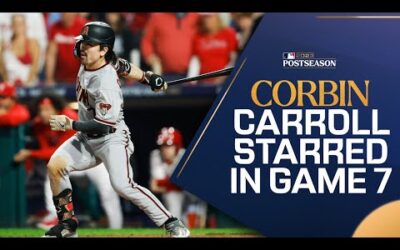 Corbin Carroll is a STAR! 3 HITS, 2 RBI, 2 SB in Game 7 of the NLCS!