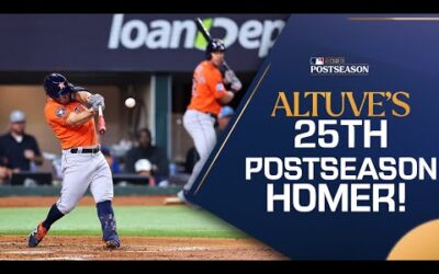 Jose Altuve CRUSHES his 25th career postseason homer!