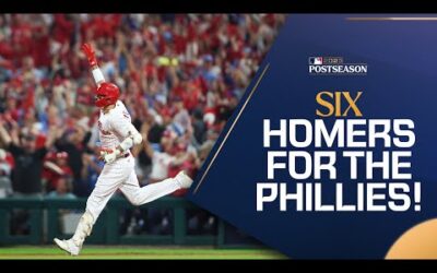 The Phillies tied an MLB postseason record with SIX home runs!