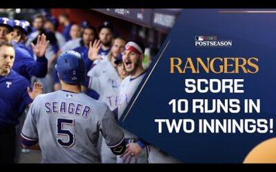 The Texas Rangers put TEN RUNS on the board in two innings in Game 4 of the World Series!