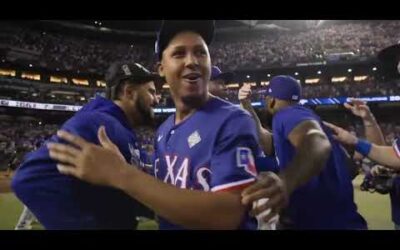 World Series final out RAW ON-FIELD VIDEO! (Rangers win first Championship!)