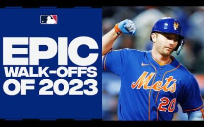 EVERY walk-off of the 2023 season! (Postseason clinches, epic bat flips AND MORE!)