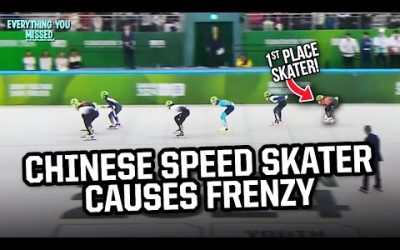 Chinese speed skater tricks competitors | Things You Missed