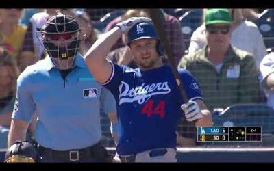 Dingers are SO BACK! Dodgers’ Kevin Padlo hits the FIRST HOMER of Spring Training!