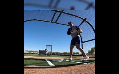 Shohei Ohtani is already LAUNCHING at Dodgers camp! (via @Dodgers)