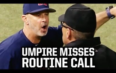 Umpire botches an easy call, a breakdown