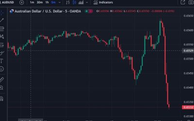 AUD/USD lower after RBA left its cash rate unchanged and changed wording on future moves