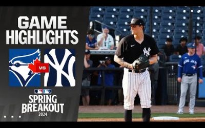 Blue Jays vs. Yankees Spring Breakout Game Highlights (3/16/24) | MLB Highlights