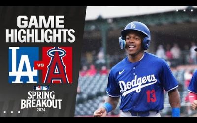 Dodgers vs. Angels Spring Breakout Game Highlights (3/15/24) | MLB Highlights