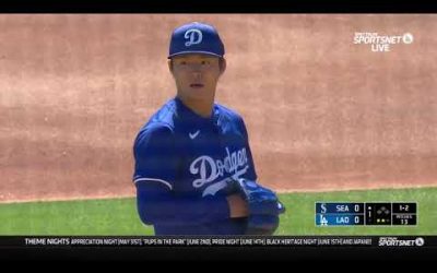 Dodgers’ Yoshinobu Yamamoto striking out the side vs. Mariners! (Full Inning!)