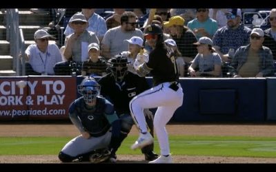 Ha-Seong Kim CRUSHES one on a 3-0 pitch in Spring Training!