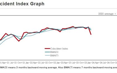 Japan January leading indicator index 109.9 vs 110.5 prior