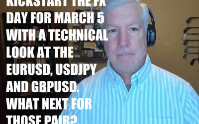 Kickstart the FX day for March 5 with a technical look at the EURUSD, USDJPY and GBPUSD