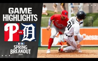 Phillies vs. Tigers Spring Breakout Game Highlights (3/16/24) | MLB Highlights