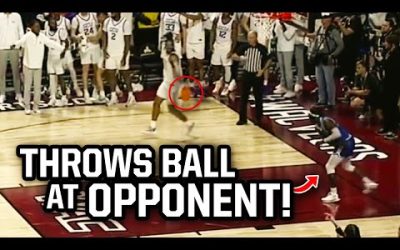 Player throws ball at opponent after windmill dunk, a breakdown