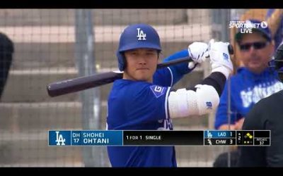 Shohei Ohtani STAYS HOT! Dodgers new star continues hot Spring with 2 hits, stolen base!