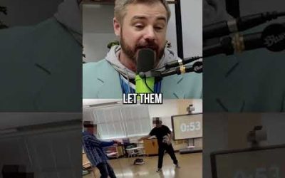 Teacher has students dueling with swords in school