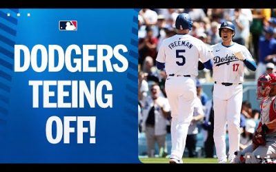 The Dodgers new big three is COOKING! (Mookie, Freddie homer in big inning!)