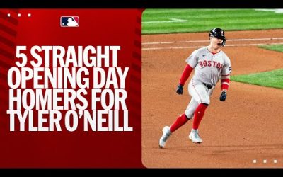 Tyler O’Neill becomes the first player in HISTORY to homer in 5 STRAIGHT OPENING DAY games!