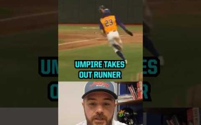 Umpire knees runner in the head